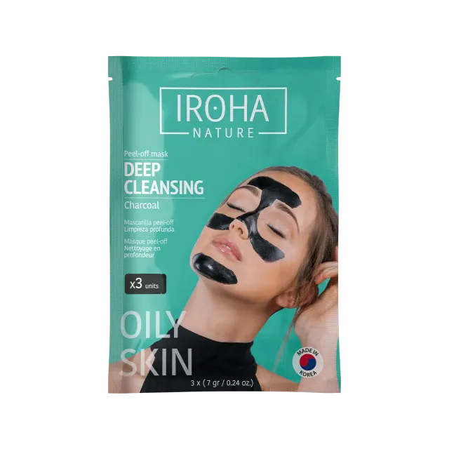 Iroha Nature Maschera Viso Peel Off Purificante Carbone