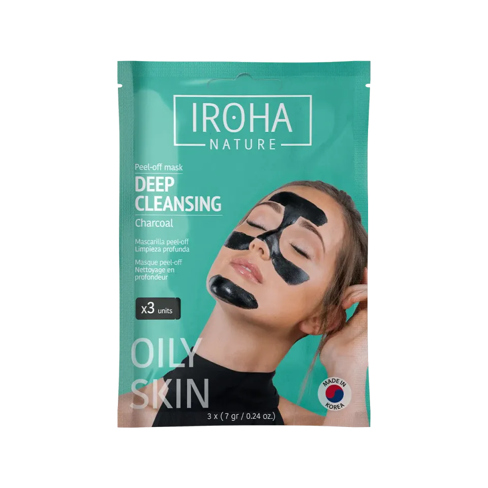 Iroha Nature Maschera Viso Peel Off Purificante Carbone