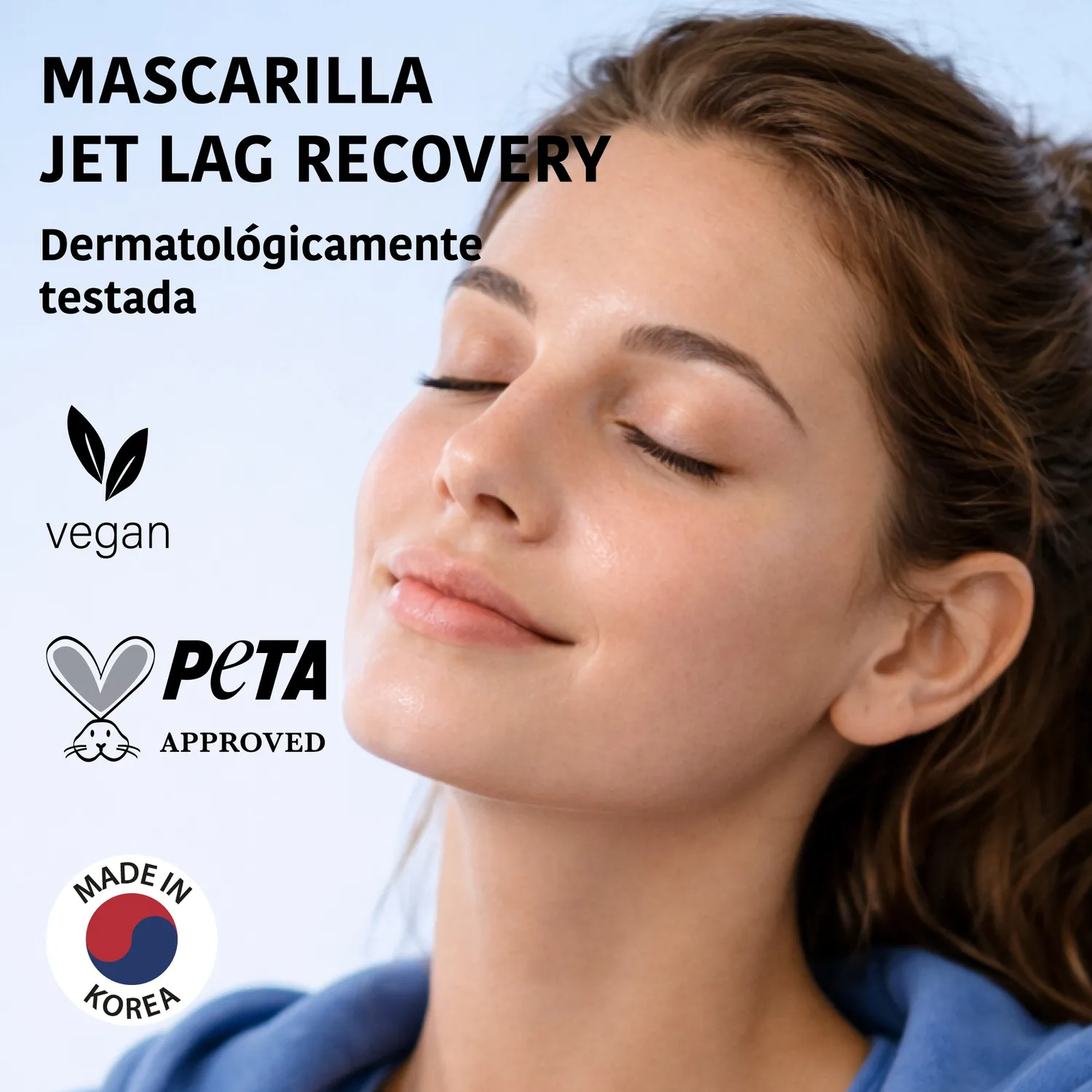 Iroha Nature Jet Lag Recovery maschera viso CICA monodose lenitiva
