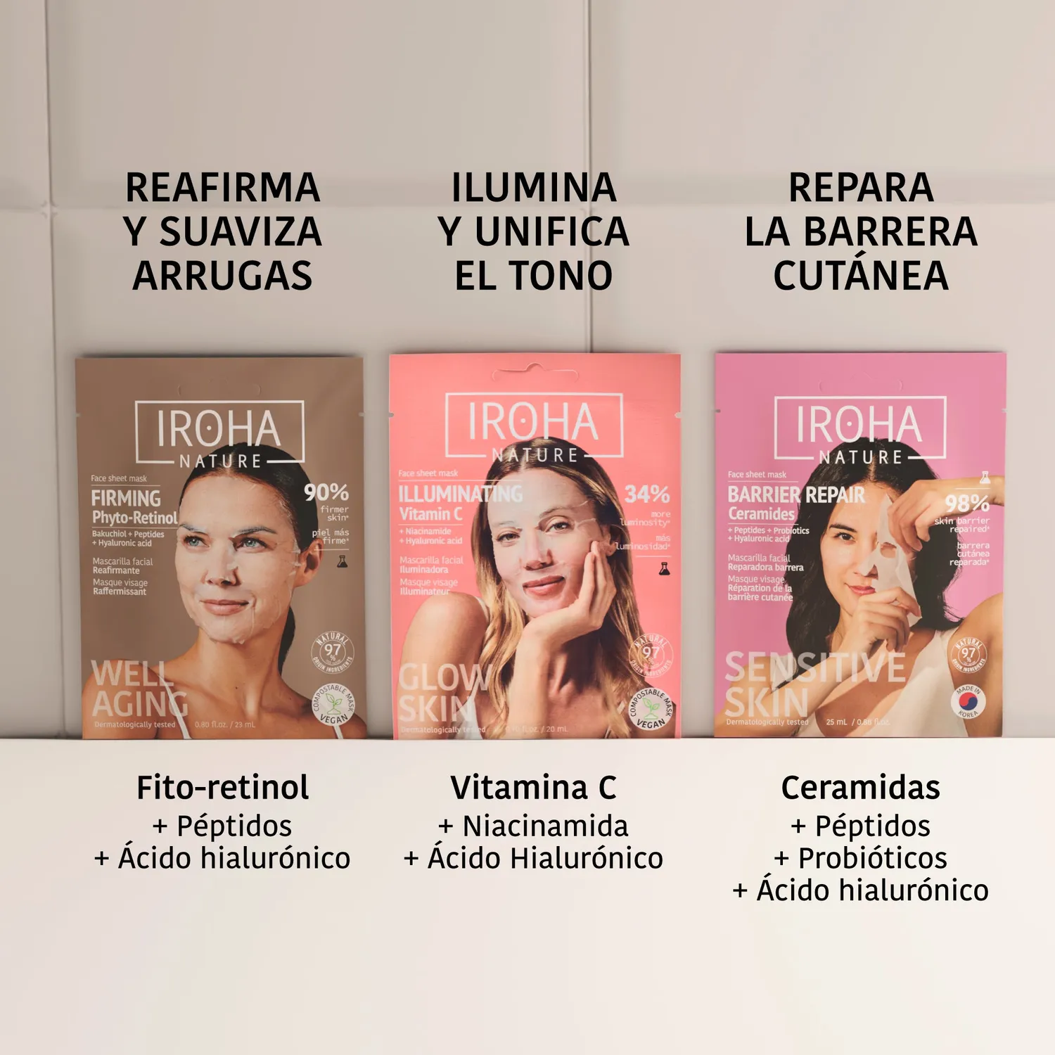 Iroha Nature Mask Party kit maschere viso 3 pezzi