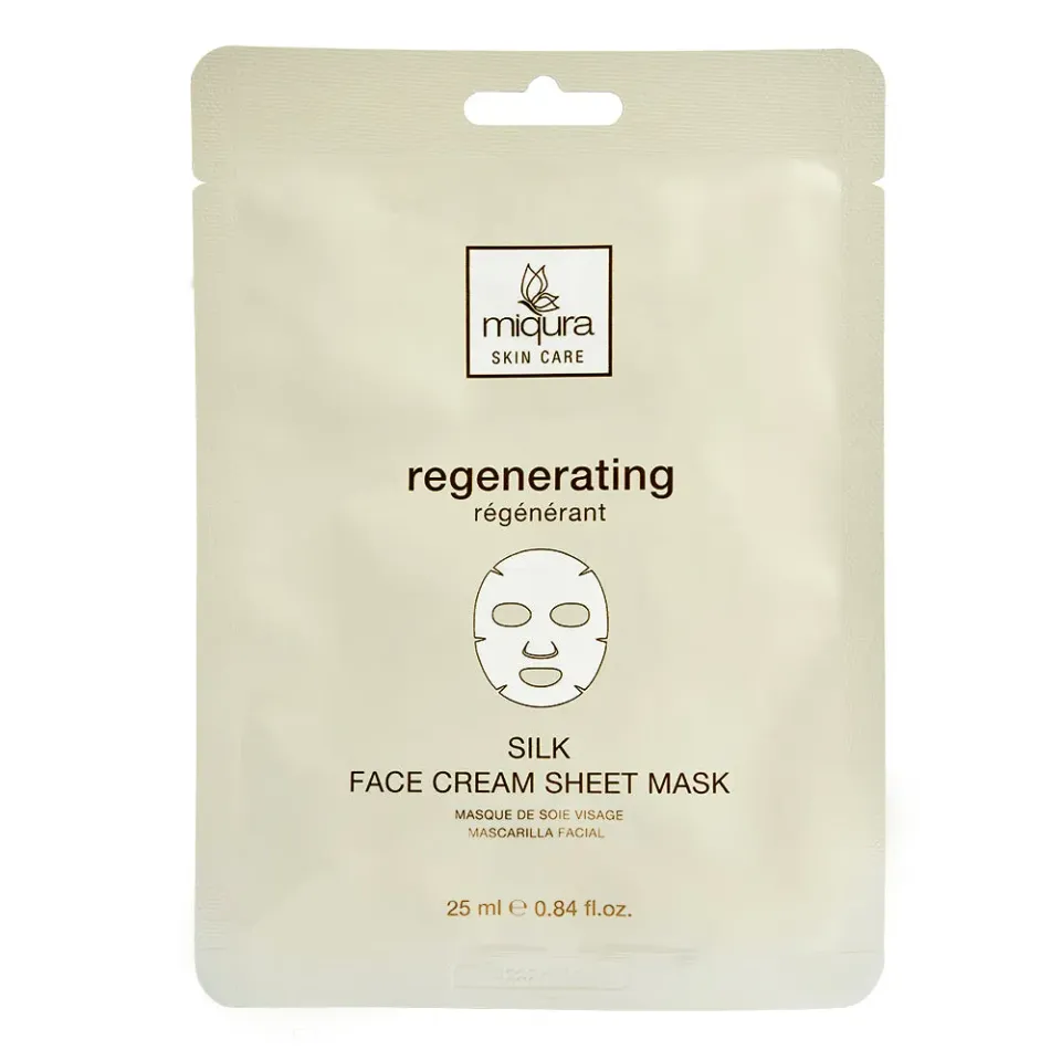 Miqura maschera viso in tessuto rigenerante seta