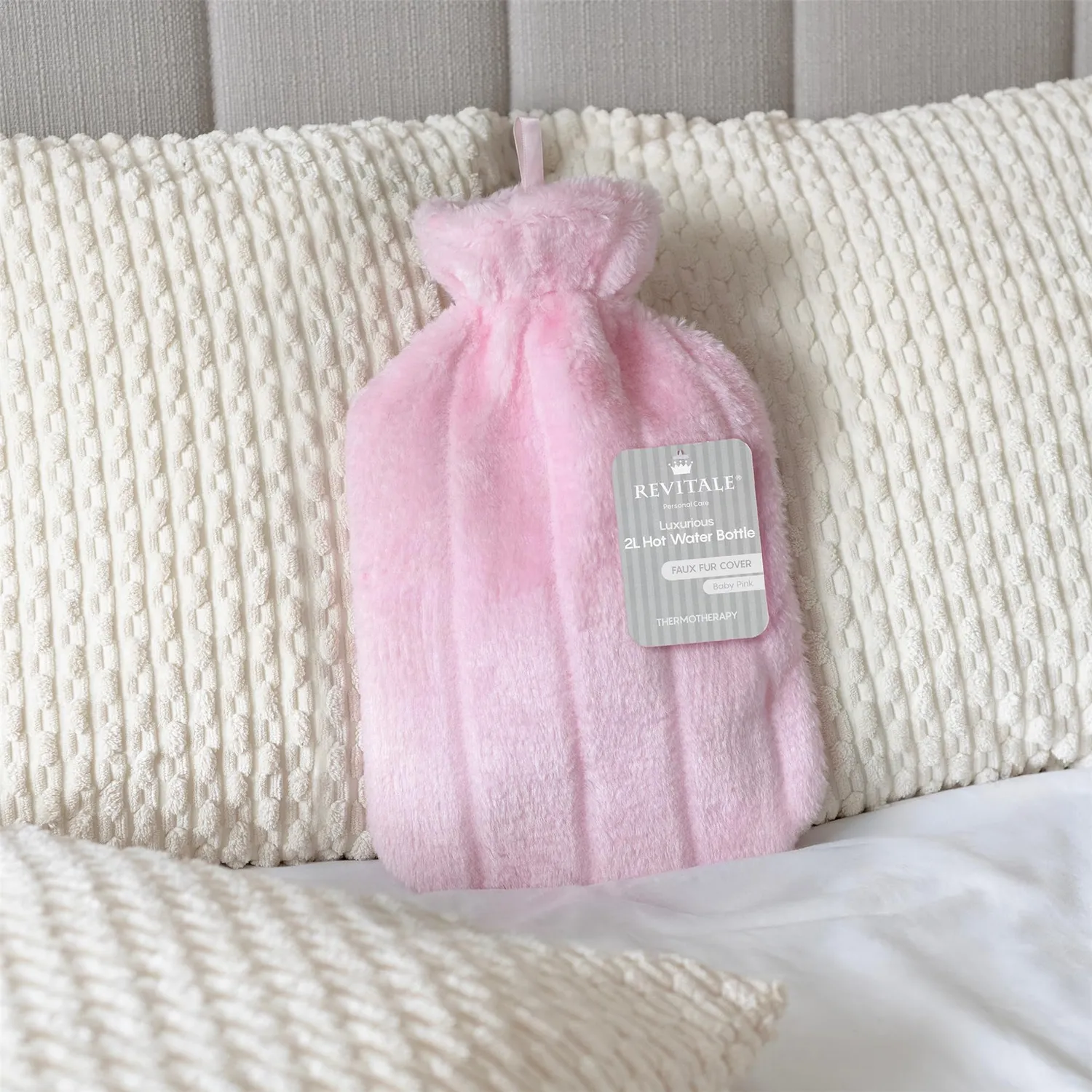 Revitale Borsa Acqua Calda Lusso 2 Litri Rosa Baby Gomma
