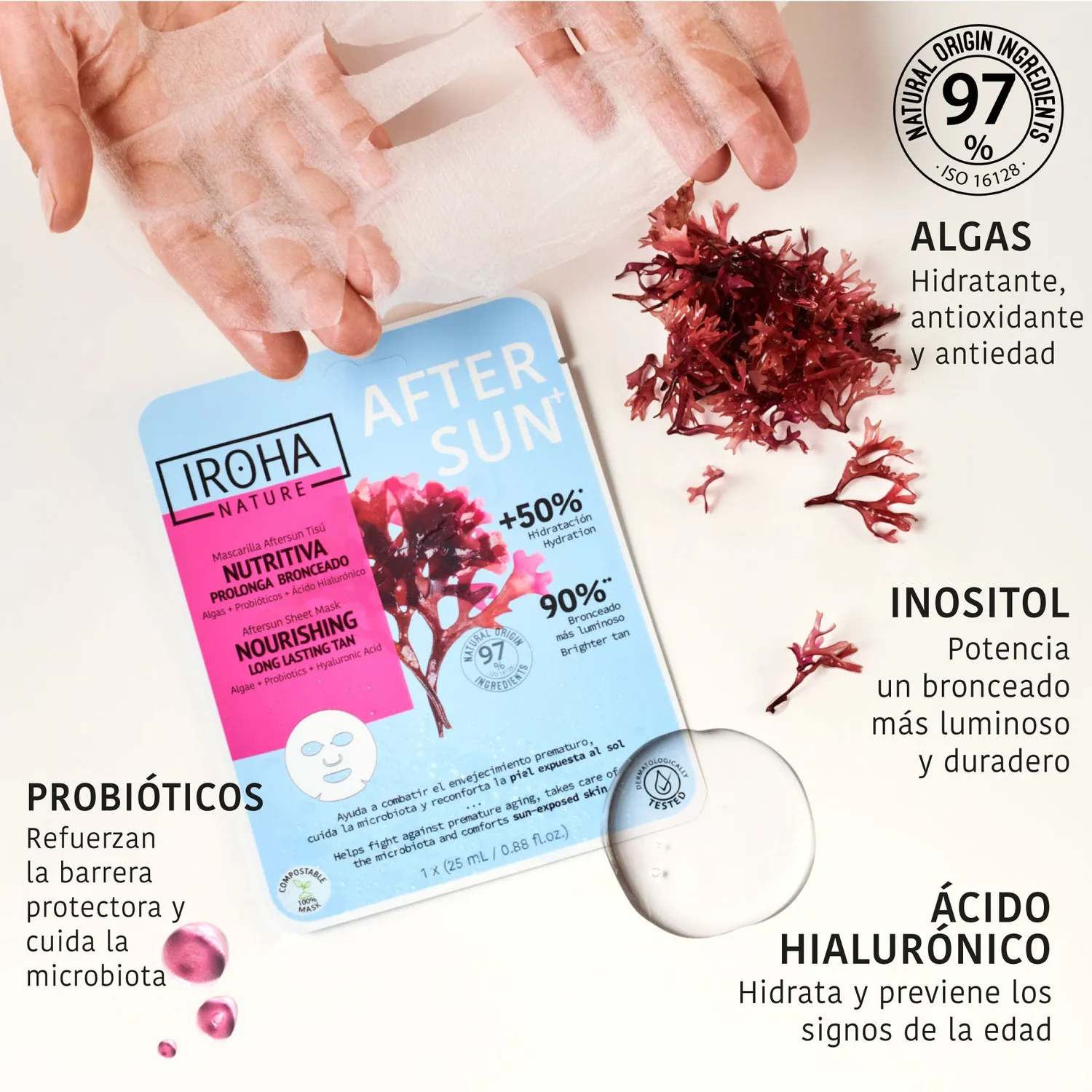Irohanature Nourishing Aftersun Maschera Viso Doposole