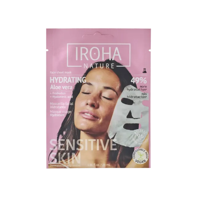 Irohanature Hydrating maschera viso aloe vera idratante lenitiva