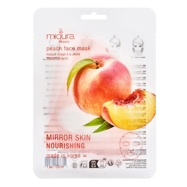 Miqura K-beauty peach maschera viso idratante
