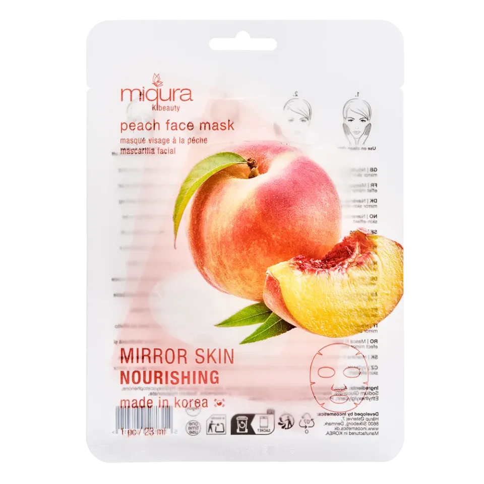 Miqura K-beauty peach maschera viso idratante