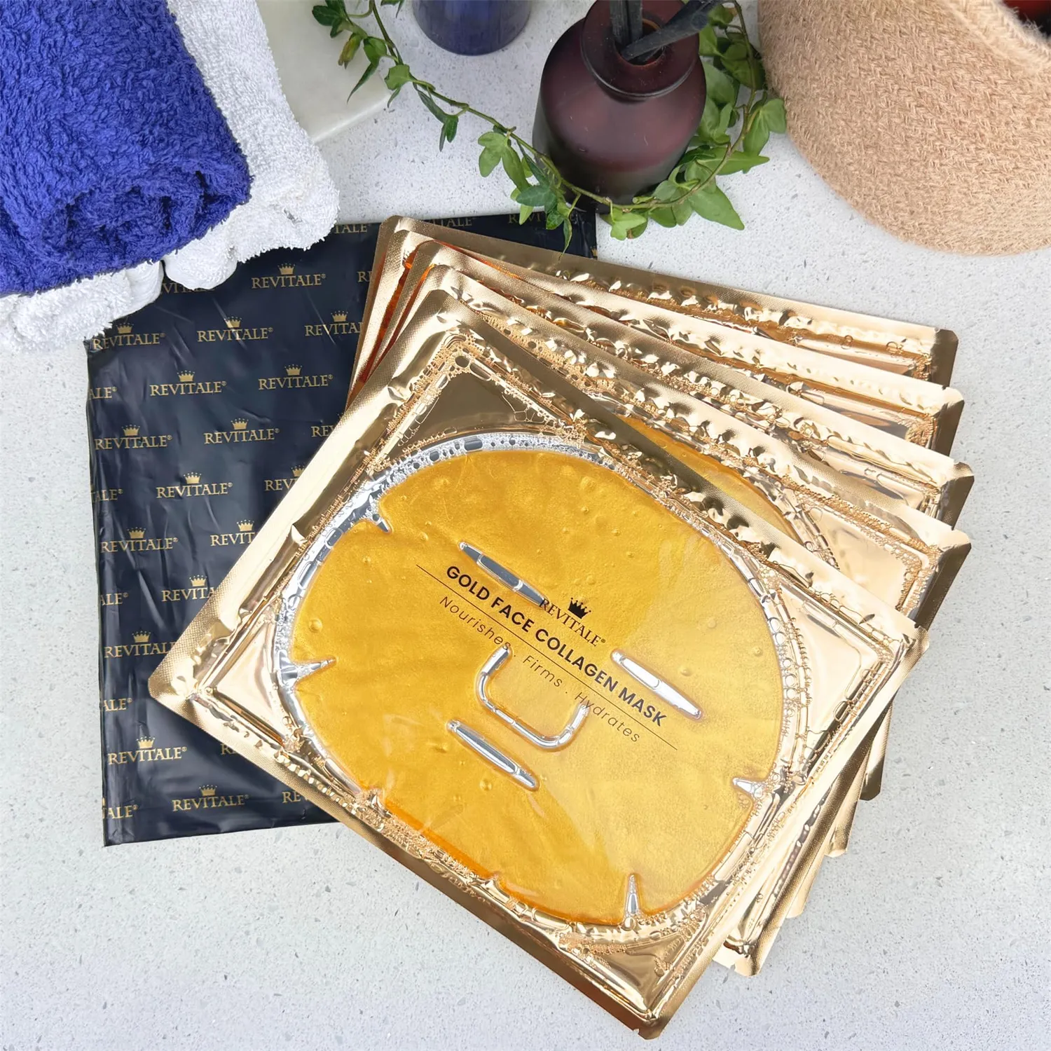Revitale 24K Oro maschera viso idratante 5 pezzi