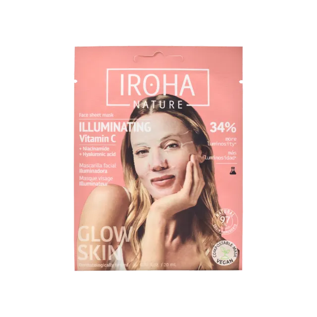 Iroha Nature Illuminating maschera viso vitamina C