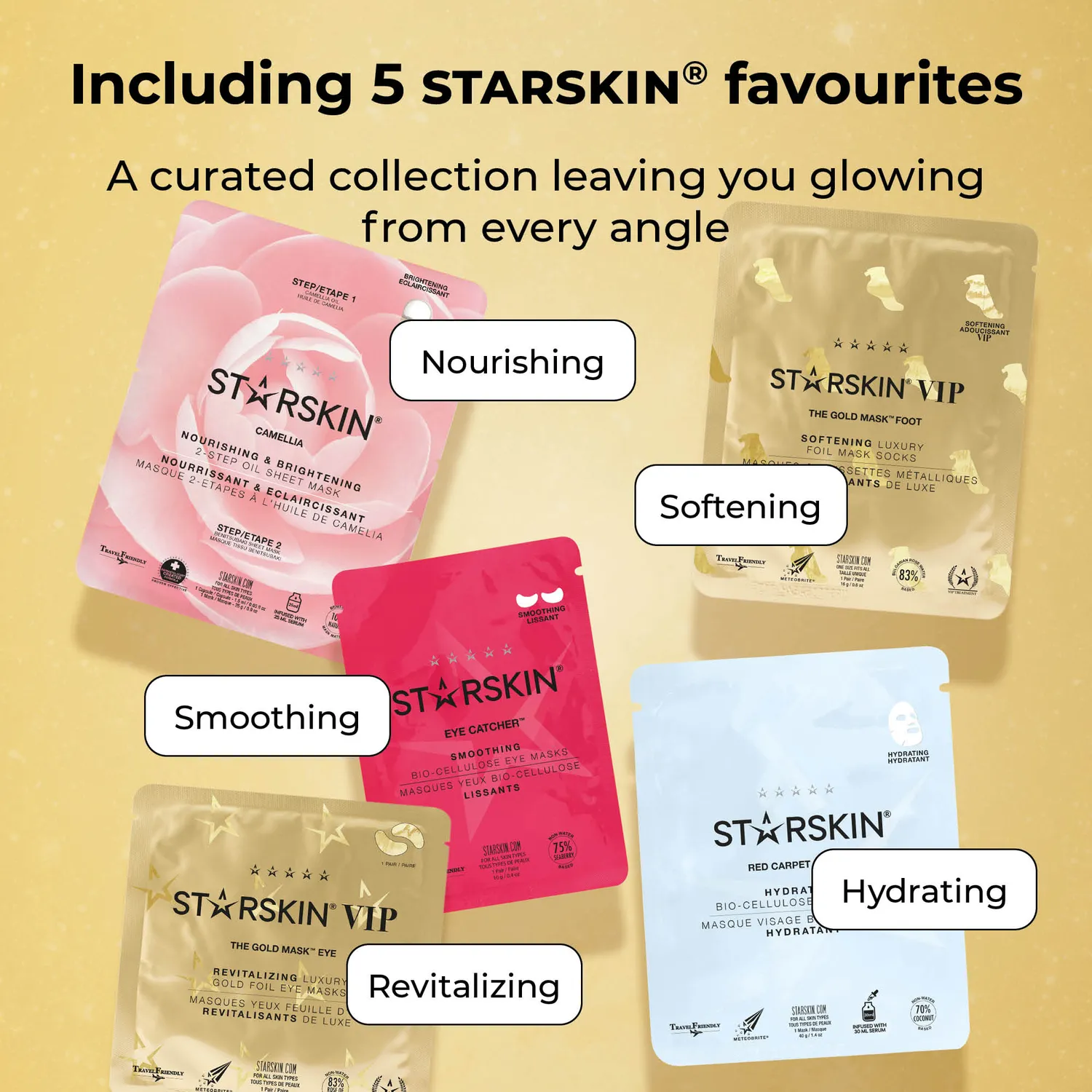 Starskin Sparkling Moment set 5 maschere viso piedi occhi pochette
