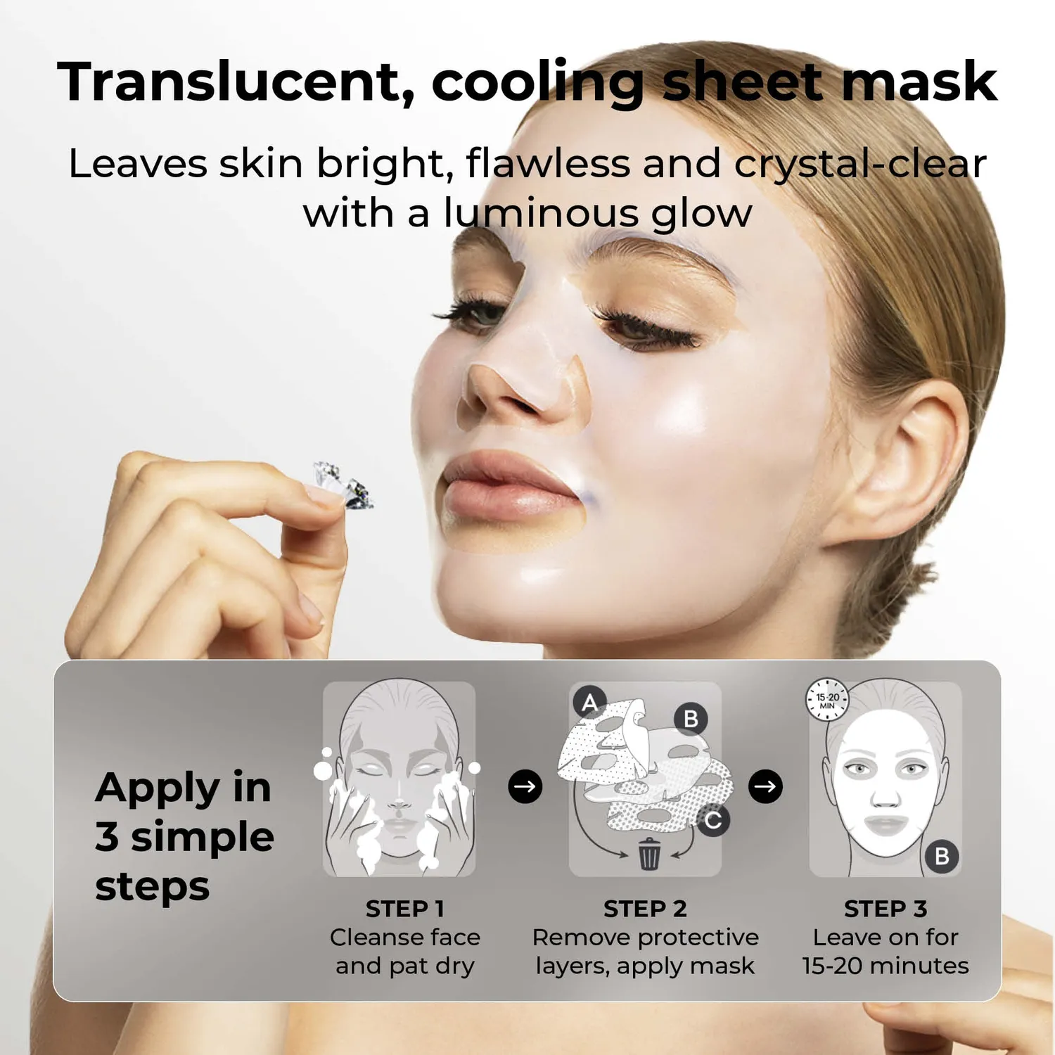 Starskin The Diamond Mask maschera viso 1 pz illuminante