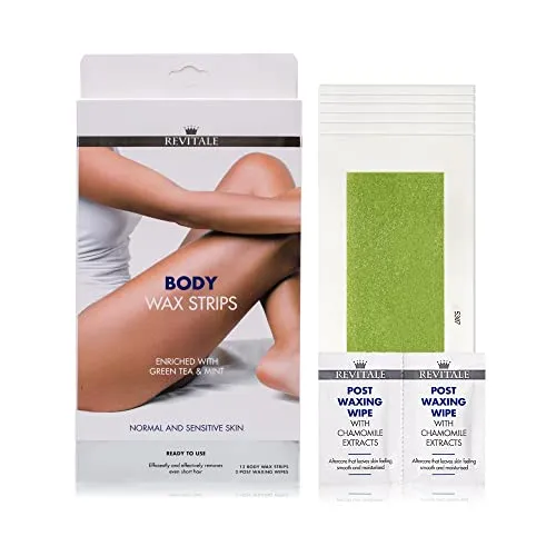 Revitale Strisce Depilatorie Corpo 12 pz Tè Verde Pelli Secche