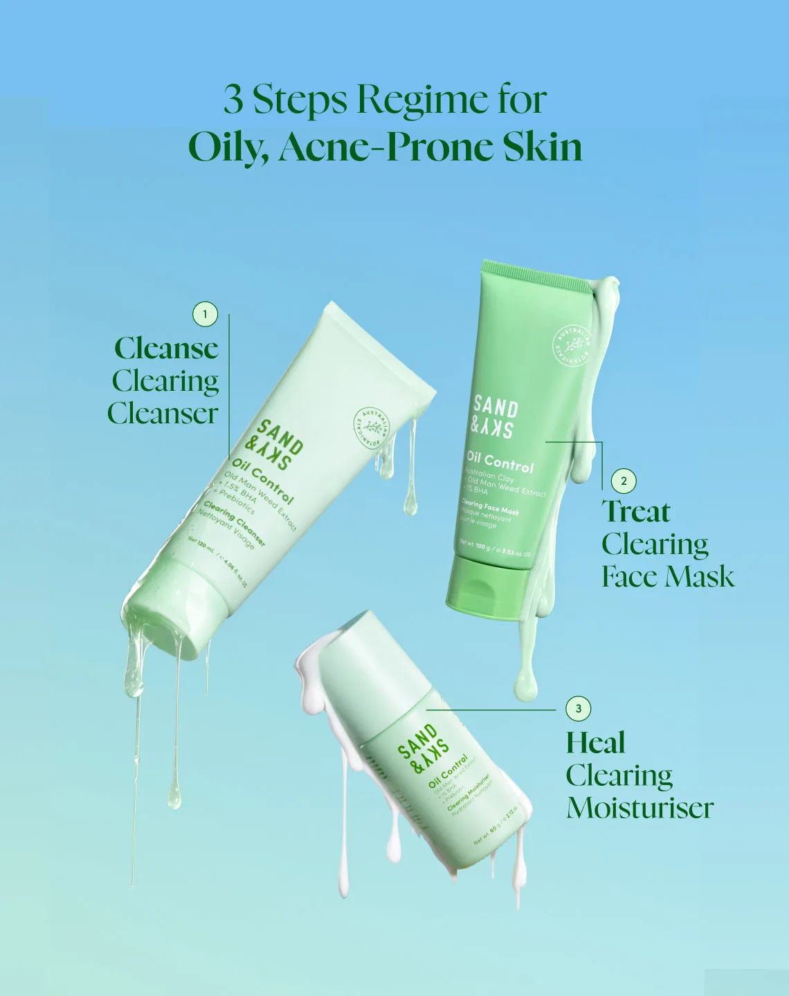 Sand & Sky Oil Control Clearing Moisturiser crema pelle grassa