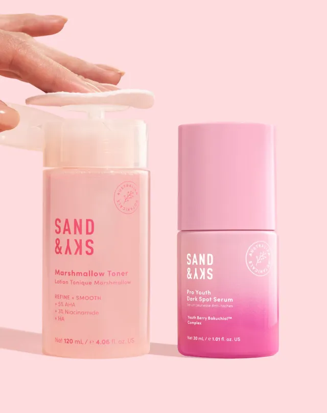 Sand & Sky Exfoliate & Brighten Kit Set Viso 2 Pezzi