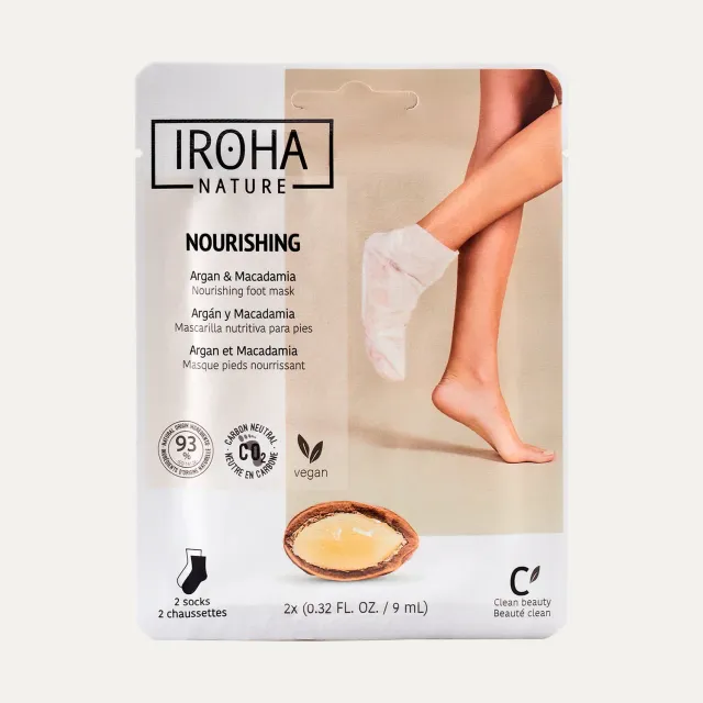 Irohanature Argan maschera piedi nutriente calzini
