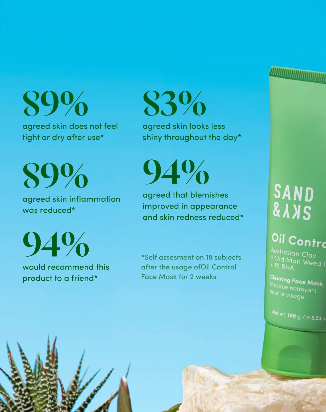 Sand & Sky Oil Control Clearing Face Mask maschera purificante