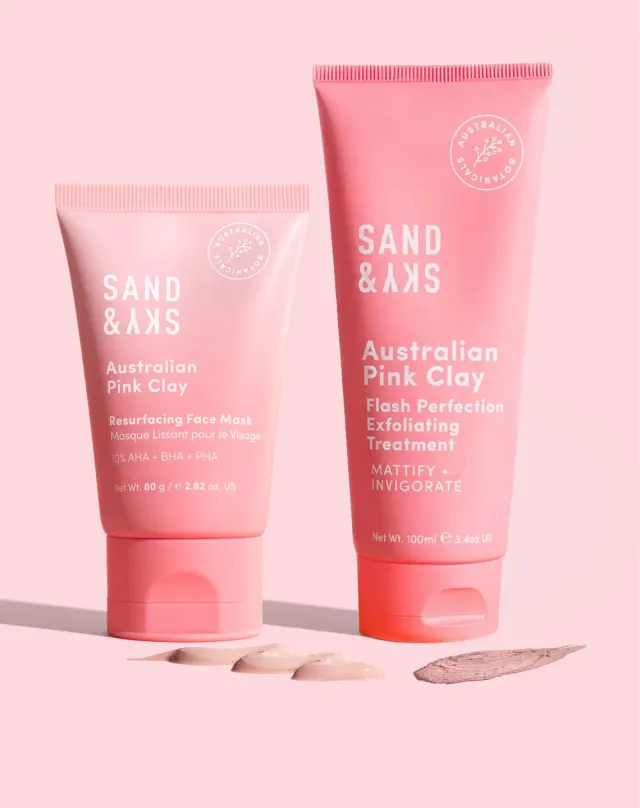Sand & Sky Smooth & Refine Kit Australian Pink Clay esfoliante