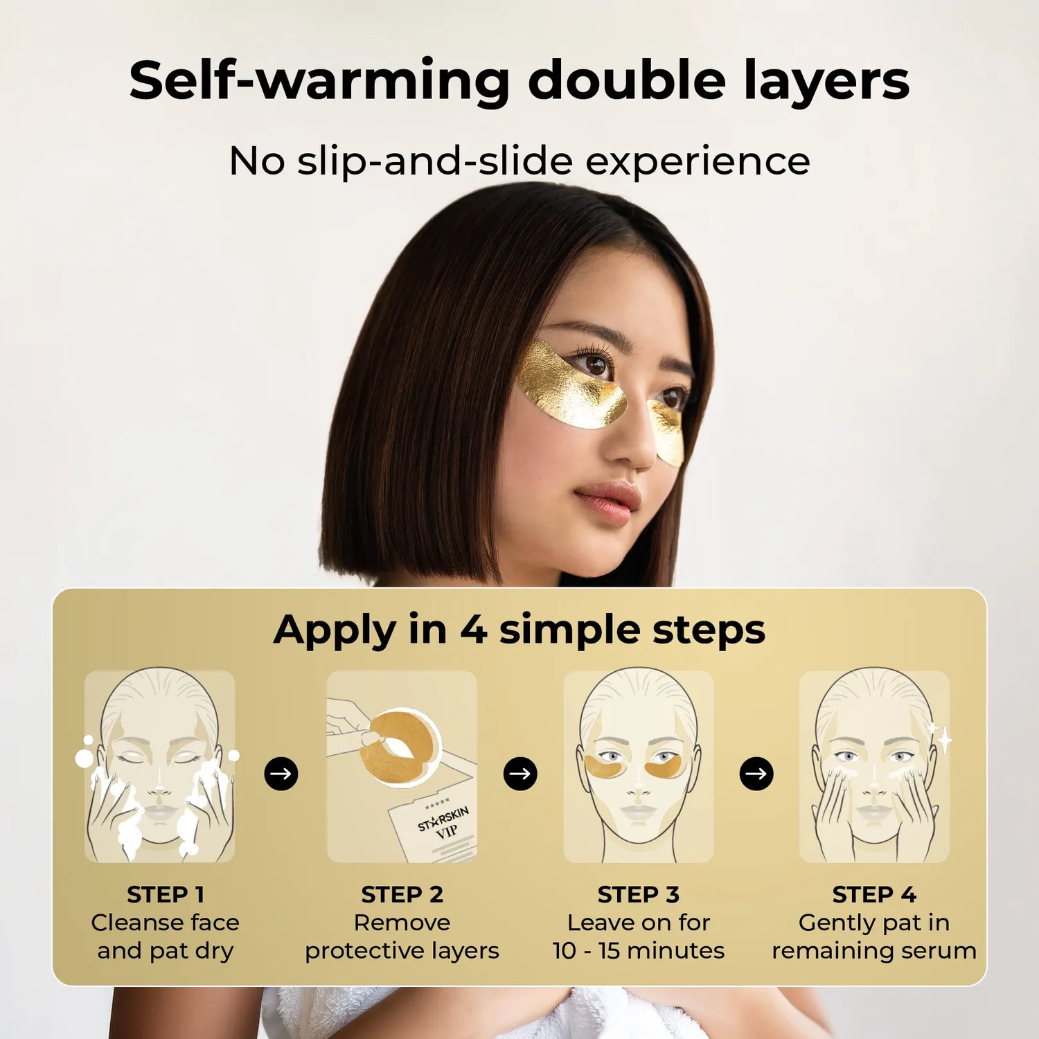 Starskin VIP The Gold Mask Eye Maschera Occhi Oro 1 Pezzo