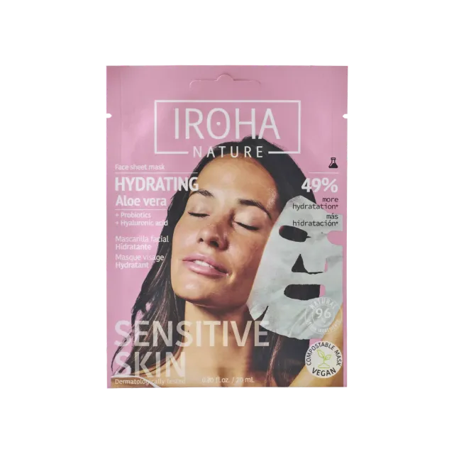 Irohanature Hydrating maschera viso aloe vera idratante lenitiva