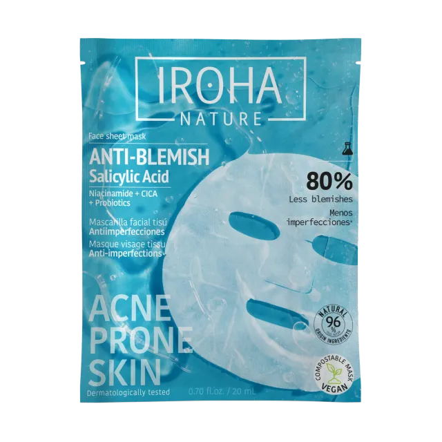 Iroha Nature Anti-Blemish maschera viso acido salicilico pelli impure