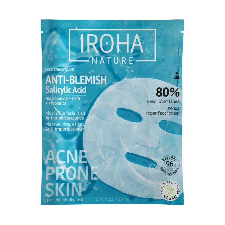 Iroha Nature Anti-Blemish maschera viso acido salicilico pelli impure