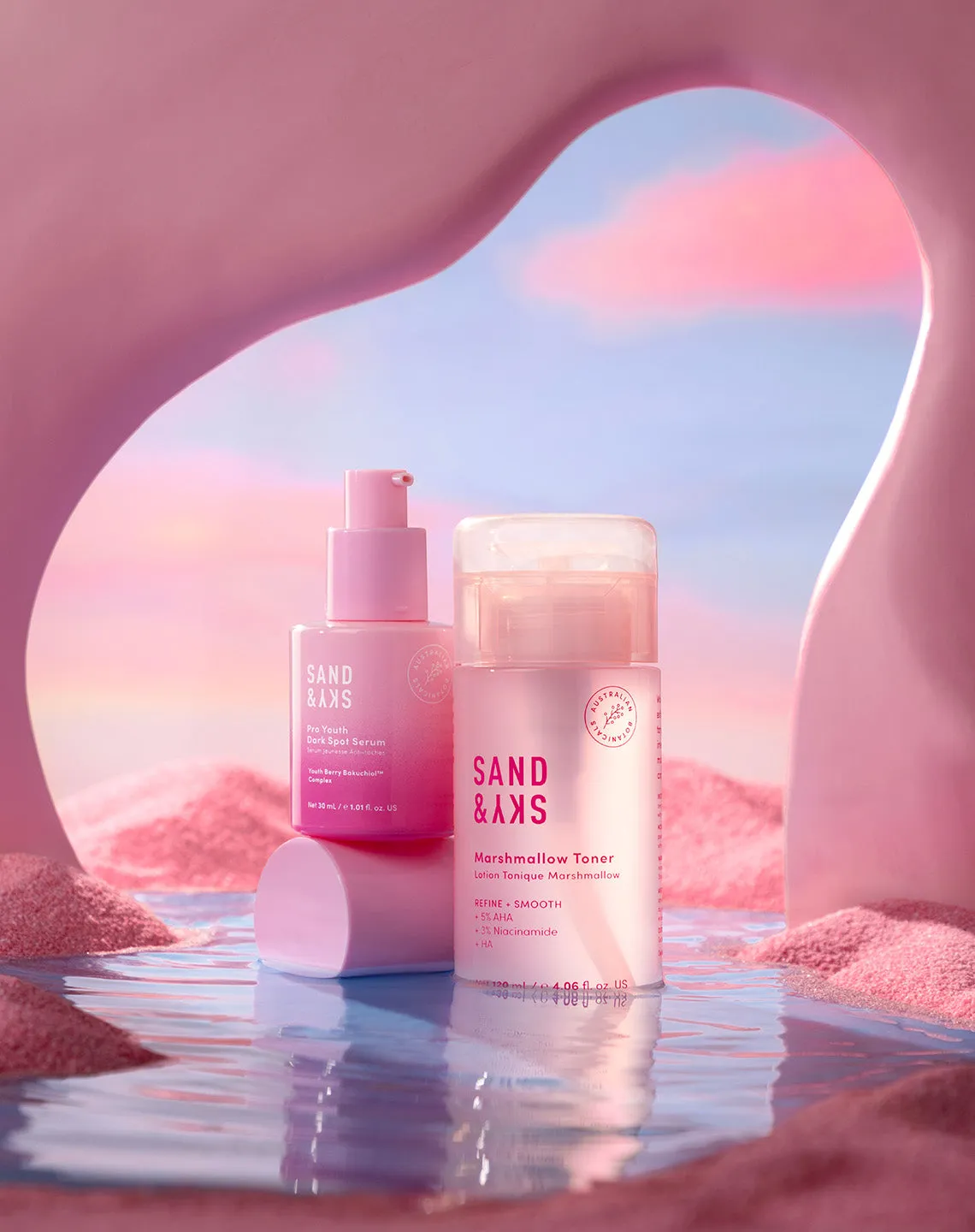 Sand & Sky Exfoliate & Brighten Kit Set Viso 2 Pezzi