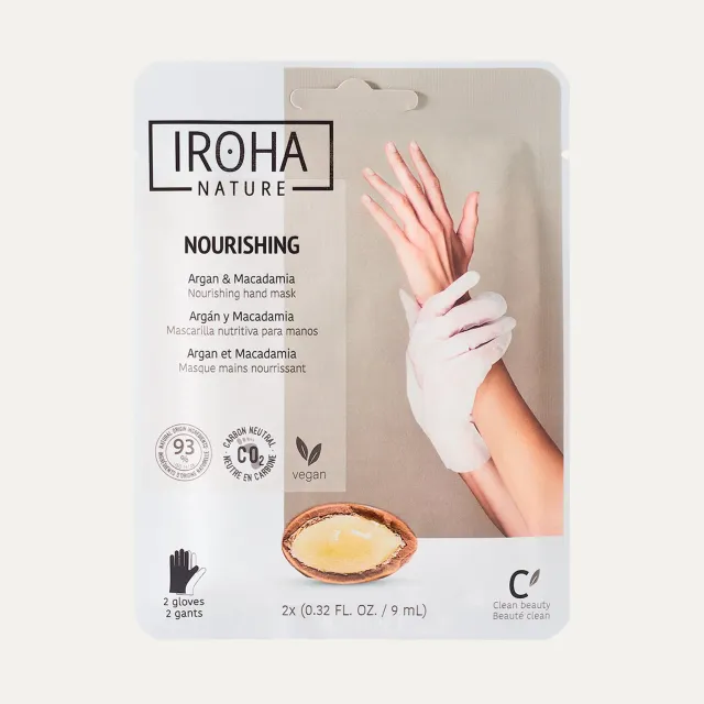 Irohanature Nourishing Hand Mask with Argan Oil Maschera Mani Secche
