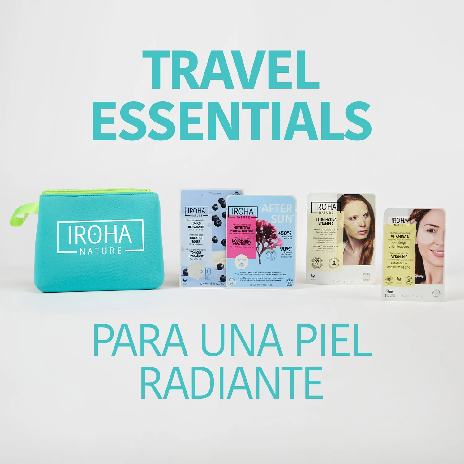 Iroha Nature Travel Essentials Kit Viso 5 Pezzi da Viaggio