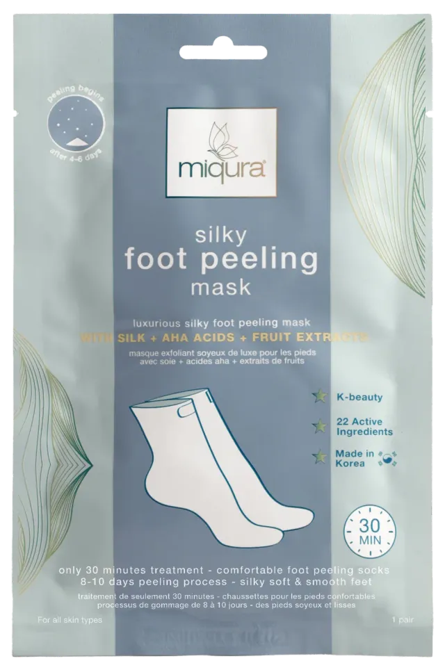 Miqura Silky Maschera Piedi Esfoliante AHA