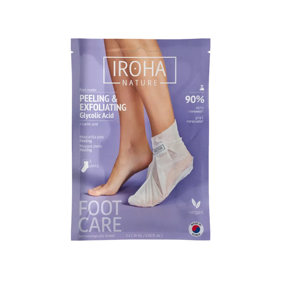 Iroha Nature maschera piedi esfoliante acido glicolico