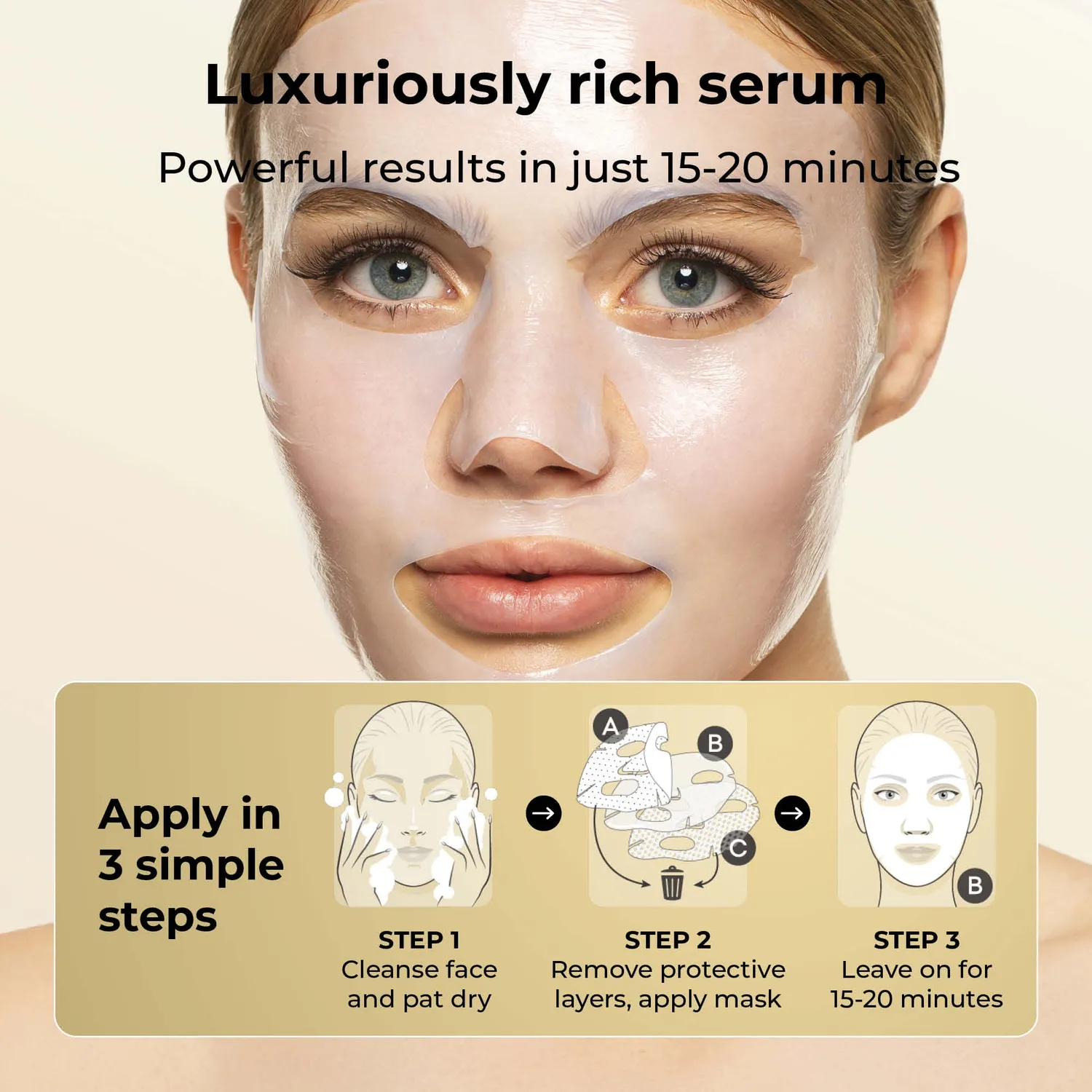 Starskin The Gold Mask Face 3+1 maschera oro
