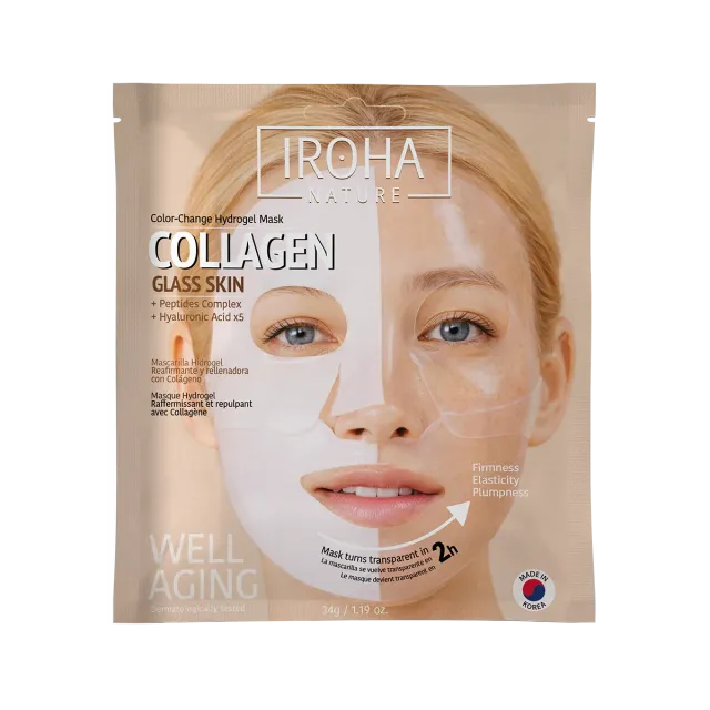 Iroha Nature Glass Skin maschera hydrogel collagene