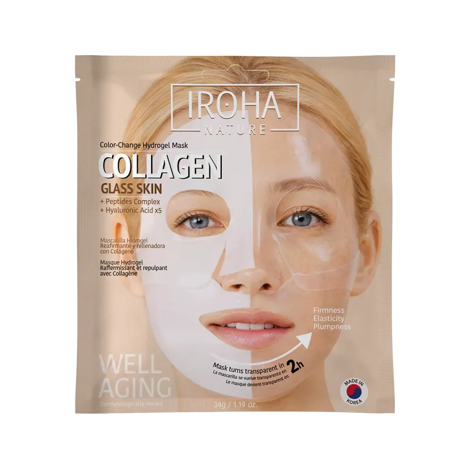 Iroha Nature Glass Skin maschera hydrogel collagene