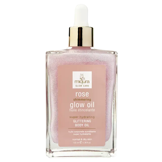 Miqura Rose Shimmering Glow Oil olio corpo 100 ml profumo rosa