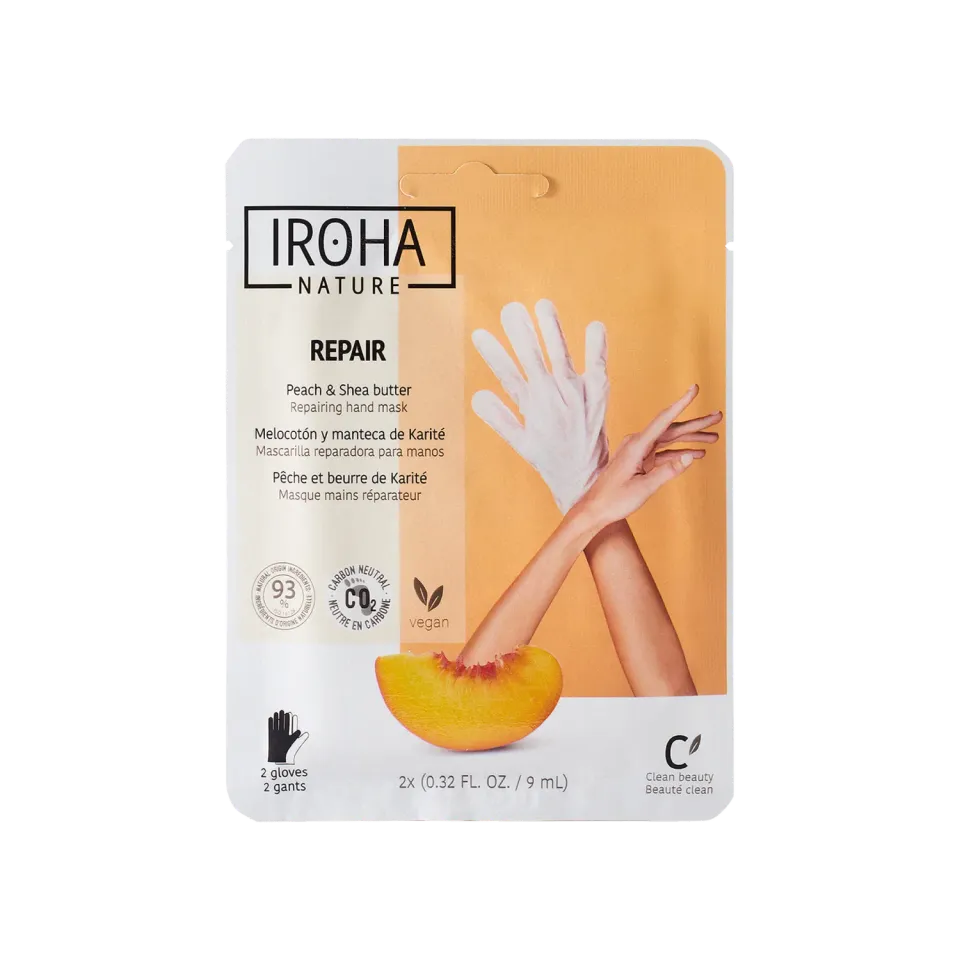 Iroha Nature Repair maschera mani pesca guanti burro karité