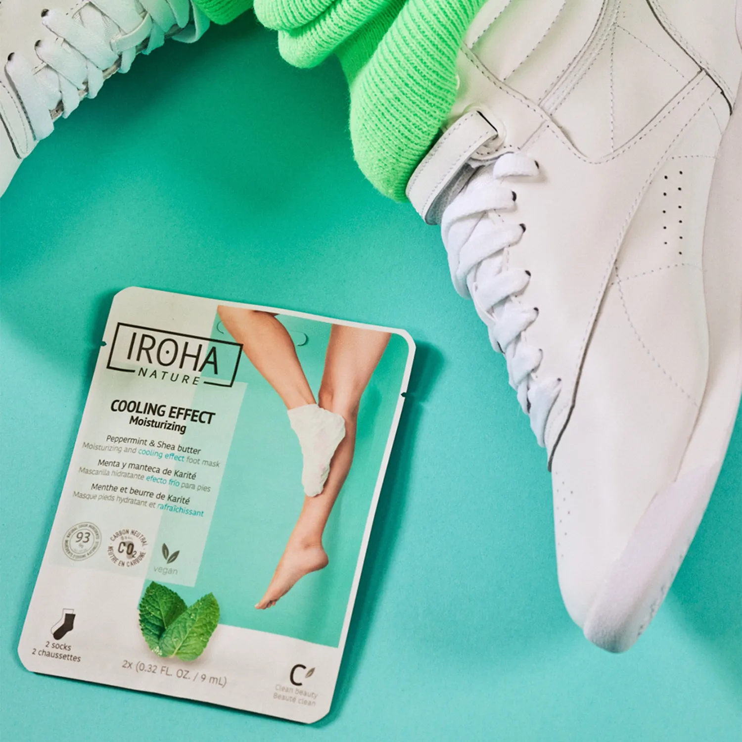 Iroha Nature Maschera Piedi Menta Effetto Freddo Calzini