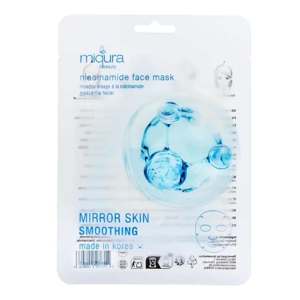 Miqura K-beauty maschera viso niacinamide illuminante