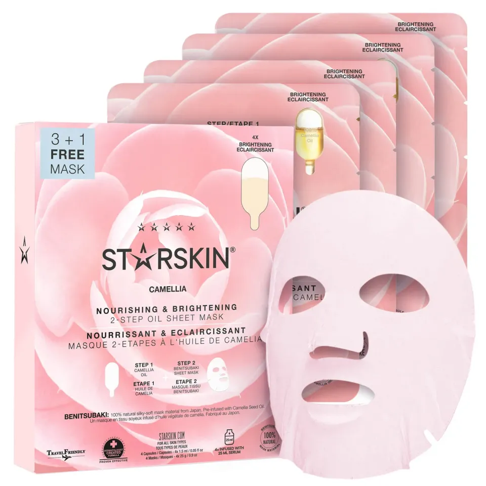 Starskin Essentials Camellia 3+1 maschera viso 4 pz nutriente