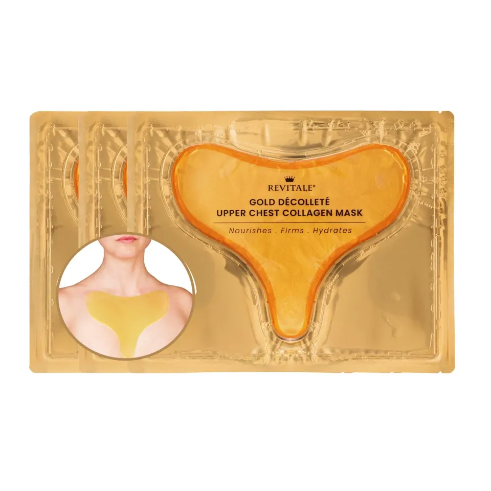 Revitale Collagen Décolleté maschera oro petto 3 pezzi rughe