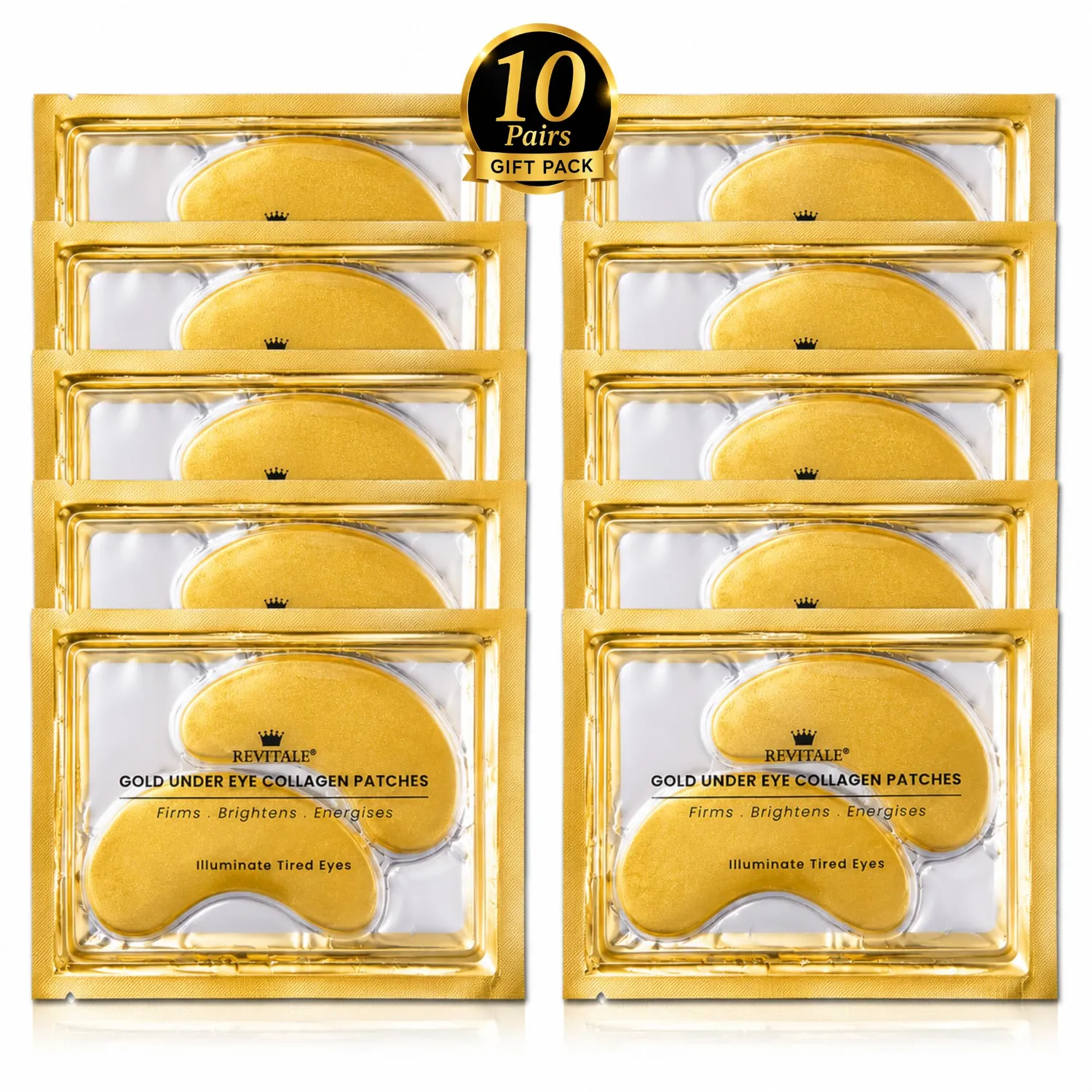 Revitale Patch Occhi Oro 24K Collagene 10 Paia Occhiaie