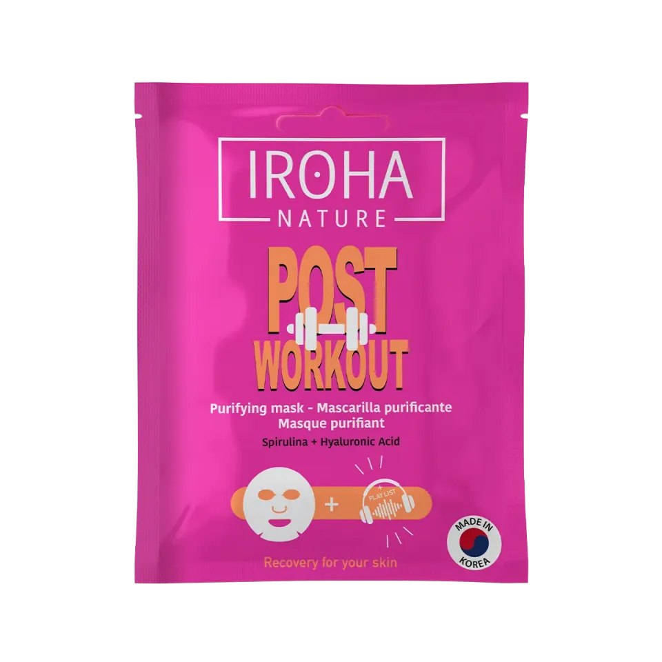 Iroha Nature Post Workout maschera viso spirulina purificante