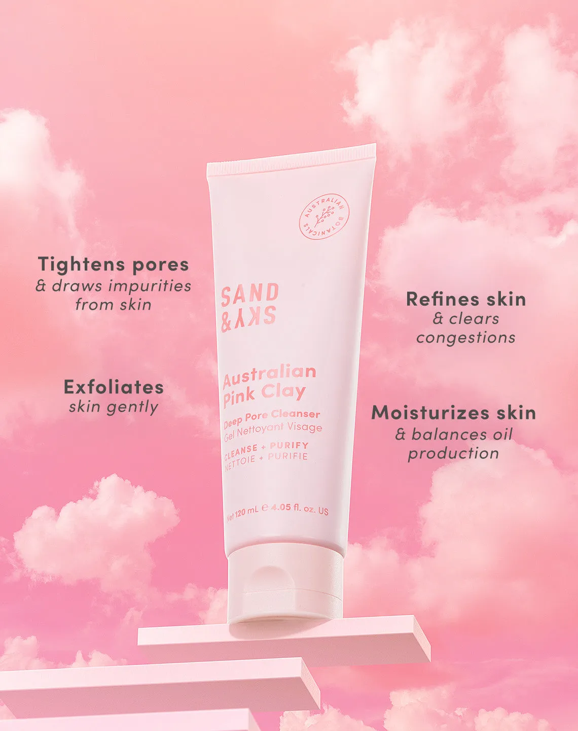 Sand & Sky Pore Tight Kit viso argilla rosa pori