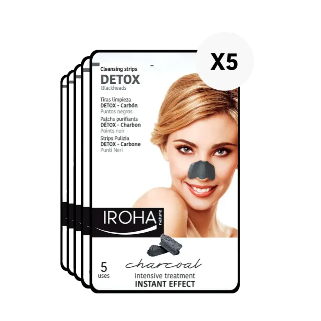 Iroha Nature Strisce Naso Carbone Punti Neri 5 Pezzi