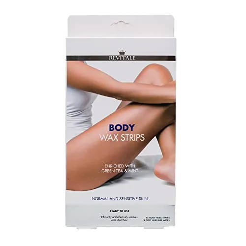Revitale Strisce Depilatorie Corpo 12 pz Tè Verde Pelli Secche