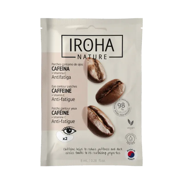 Irohanature Anti-Fatigue Caffeine patch occhi caffeina 15 minuti