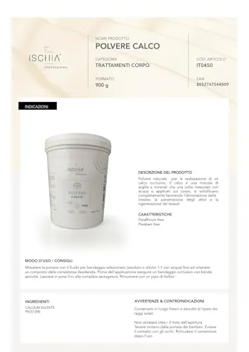 Ischia Thermae Polvere Calco Trattamento Corpo 900 g Purificante