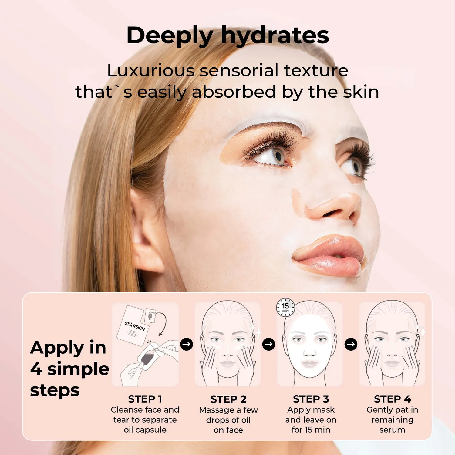 Starskin Orglamic Pink Cactus Mask maschera viso idratante