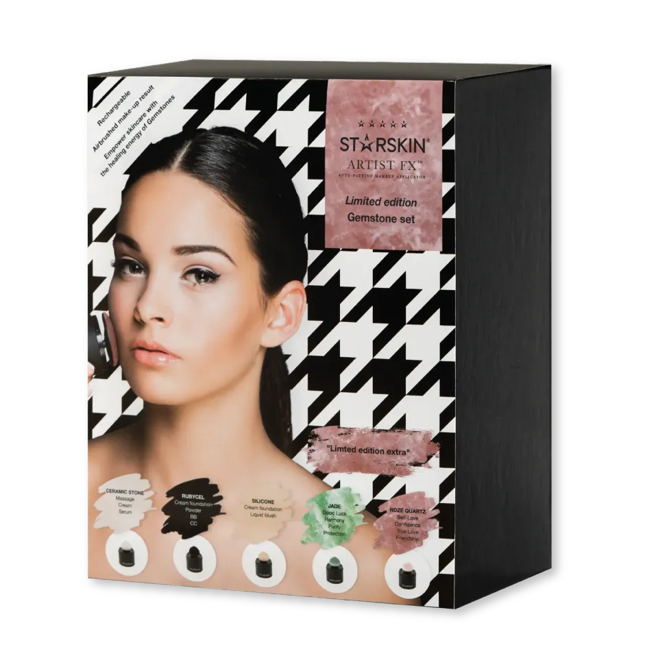 Starskin Artist FX Auto-Patting Applicatore Trucco con Giada e Quarzo