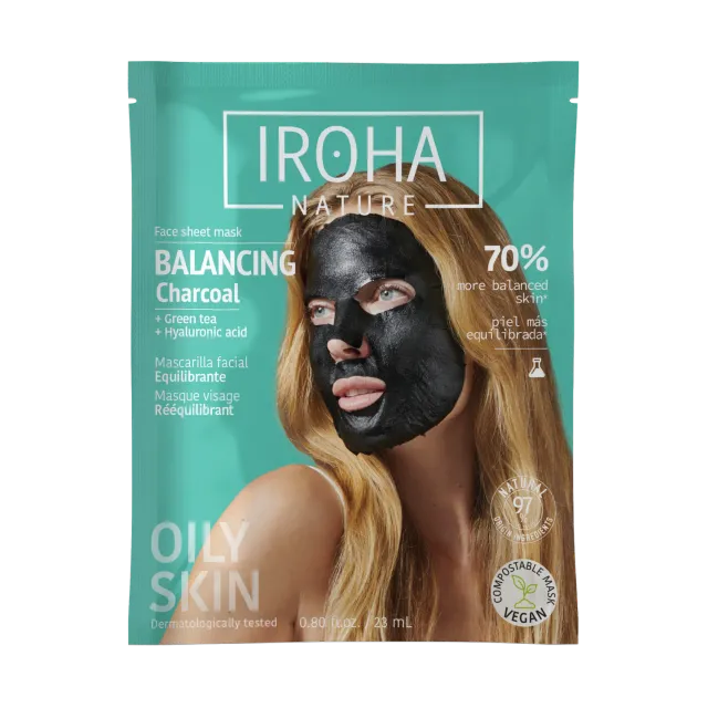 Irohanature Charcoal Maschera Viso Purificante al Carbone