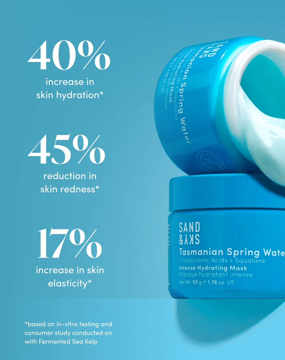 Sand & Sky Tasmanian Spring Water Intense Hydrating Mask viso
