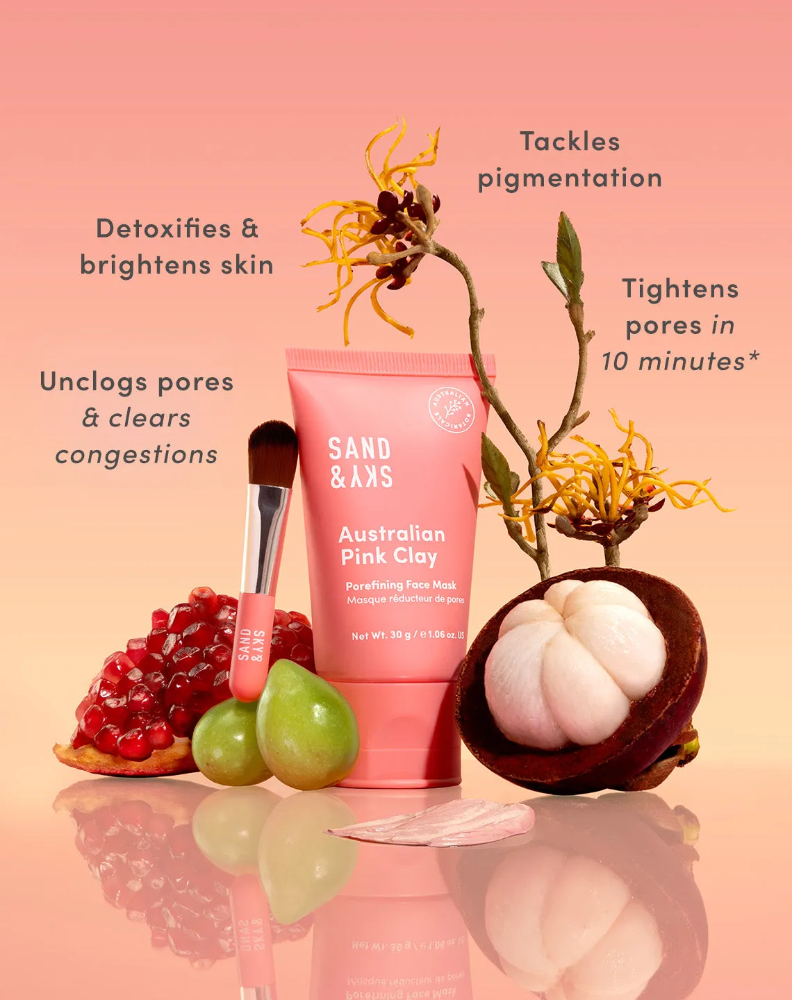 Sand & Sky Pore Tight Kit viso argilla rosa pori